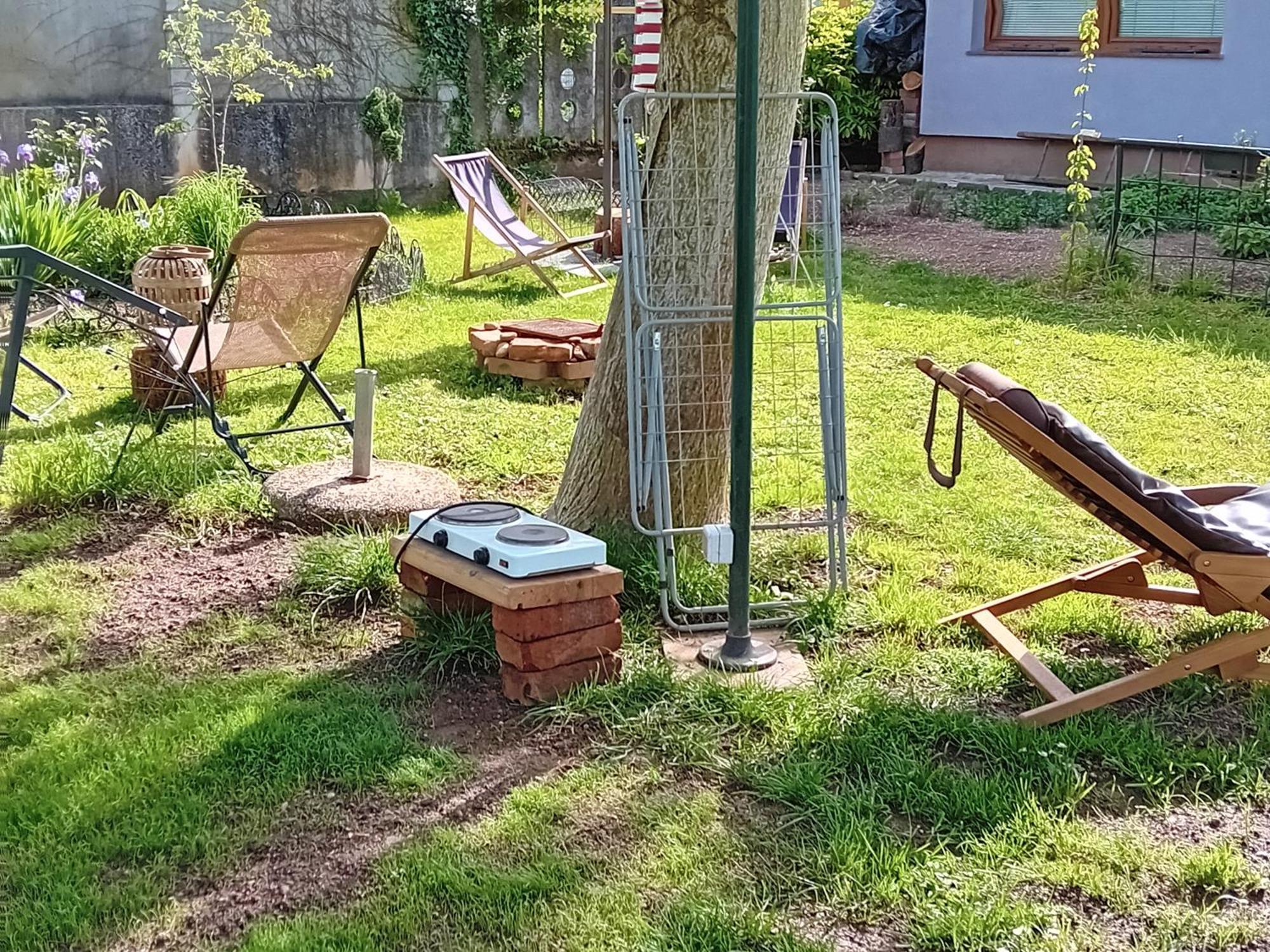 Camping Under The Walnut In Your Own Tent On A Shared Lot And Shared Bathroom Ljubljana Eksteriør bilde
